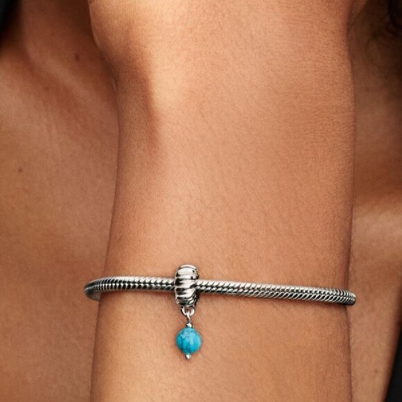 Pandora Turquoise-colored Dangle Charm - Picture 2 of 2